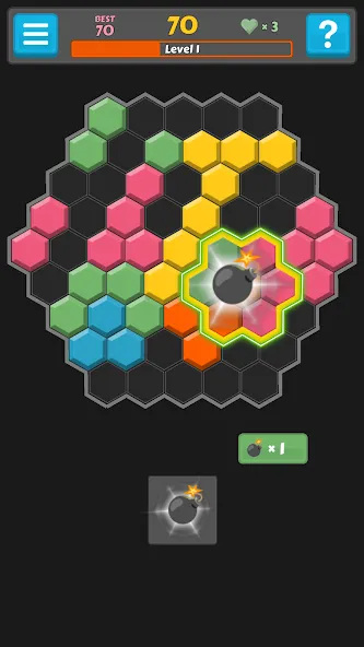 Скачать взломанную Block Buster — Hex and Square  [МОД Menu] — полная версия apk на Андроид screen 4