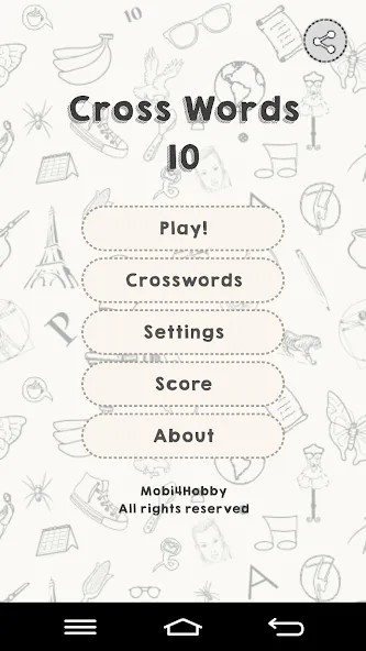 Скачать взломанную CrossWords 10 (Кроссворды 10)  [МОД Menu] — стабильная версия apk на Андроид screen 1