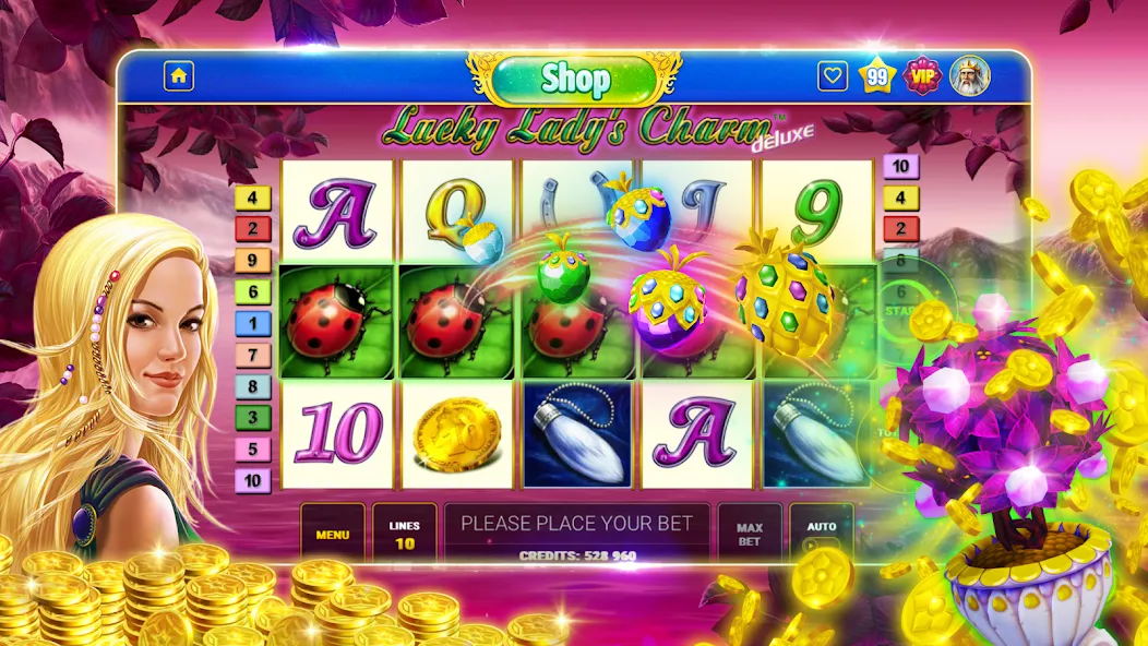 Скачать взлом Bloom Boom Casino Slots Online (Блум Бум Казино Слоты Онлайн)  [МОД Много денег] — стабильная версия apk на Андроид screen 3