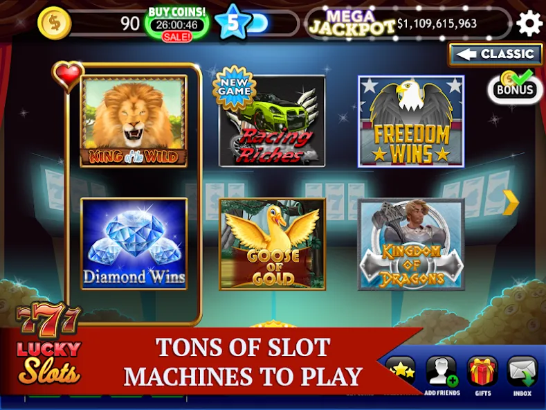 Скачать взлом Lucky Slots (Лаки Слотс)  [МОД Бесконечные монеты] — полная версия apk на Андроид screen 1