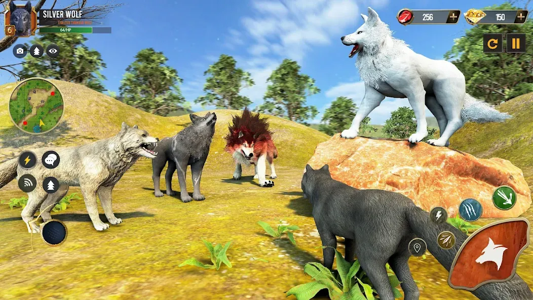 Взлом Wild Wolf Simulator Wolf Games  [МОД Бесконечные монеты] — стабильная версия apk на Андроид screen 3