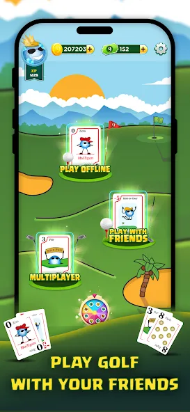 Взлом Play Nine: Golf Card Game (Плей Найн)  [МОД Mega Pack] — стабильная версия apk на Андроид screen 1