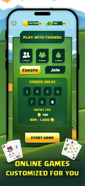 Взлом Play Nine: Golf Card Game (Плей Найн)  [МОД Mega Pack] — стабильная версия apk на Андроид screen 5