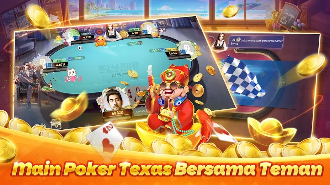 Взлом Poker Texas Boyaa (Покер Техас Бояа)  [МОД Много монет] — последняя версия apk на Андроид screen 2