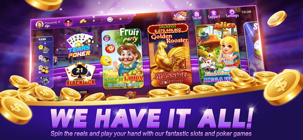 Скачать взлом Happy Poker Slots (Хэппи Покер Слоты)  [МОД Unlocked] — стабильная версия apk на Андроид screen 1