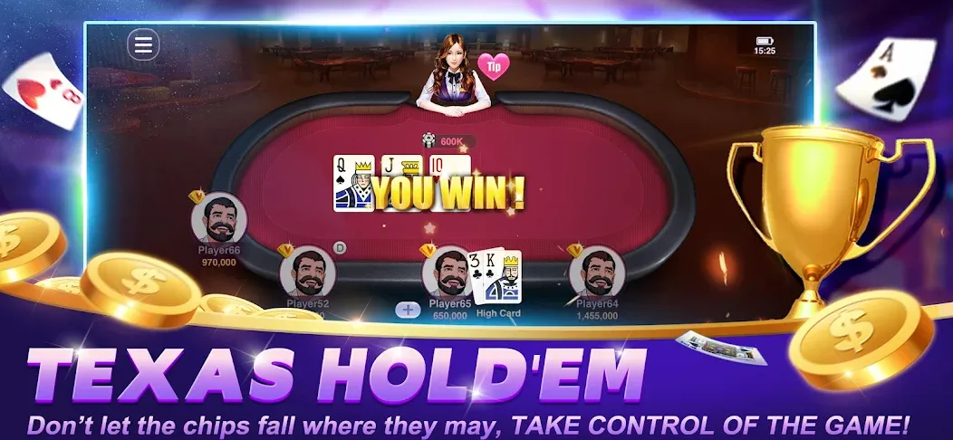 Скачать взлом Happy Poker Slots (Хэппи Покер Слоты)  [МОД Unlocked] — стабильная версия apk на Андроид screen 4