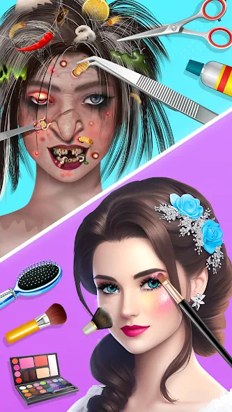 Взломанная ASMR Doctor Makeup Salon games (АСМР)  [МОД Бесконечные деньги] — последняя версия apk на Андроид screen 2