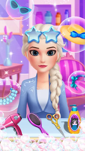 Взломанная Hair Salon: Beauty Salon Game (Хэр Салон)  [МОД Много монет] — стабильная версия apk на Андроид screen 1