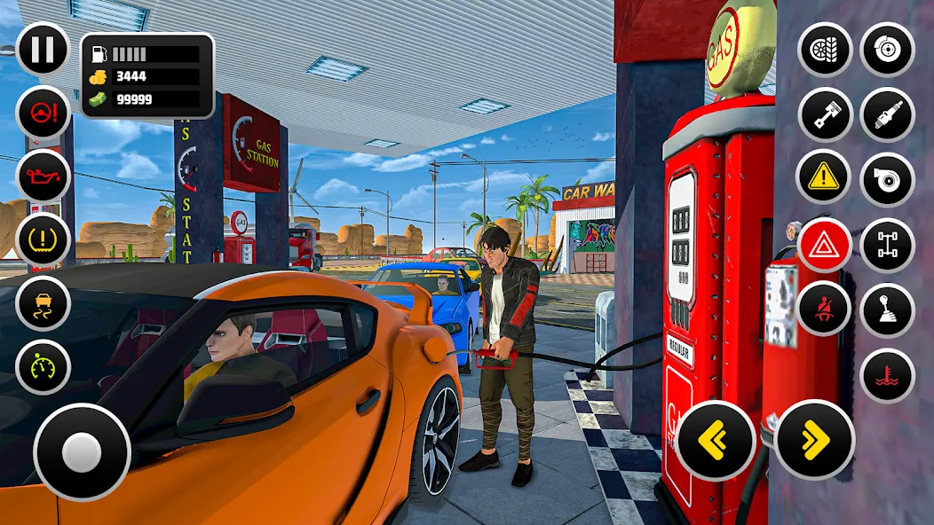 Скачать взломанную Gas Station Simulator Games  [МОД Mega Pack] — стабильная версия apk на Андроид screen 2