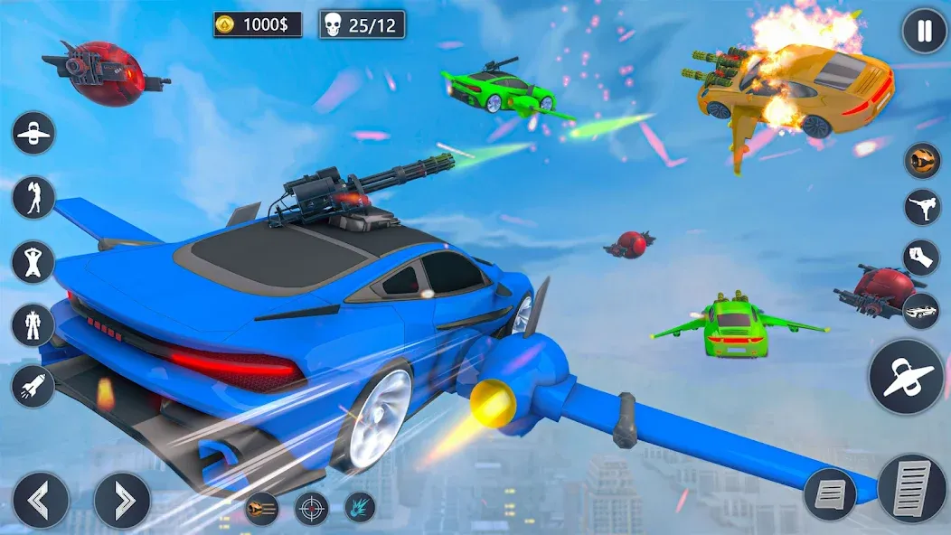 Взлом Flying Car Robot Game Car Game  [МОД Unlocked] — последняя версия apk на Андроид screen 5