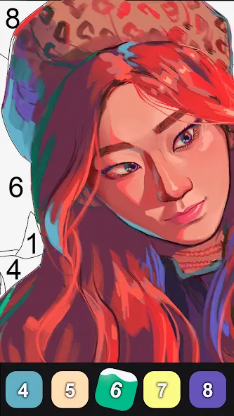 Взломанная Kpop Paint by Numbers BT21  [МОД Много денег] — полная версия apk на Андроид screen 5