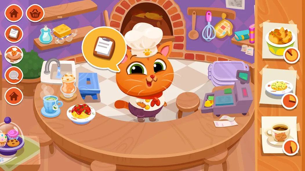 Взлом Bubbu Restaurant — My Cat Game (Буббу Ресторан)  [МОД Бесконечные деньги] — полная версия apk на Андроид screen 1