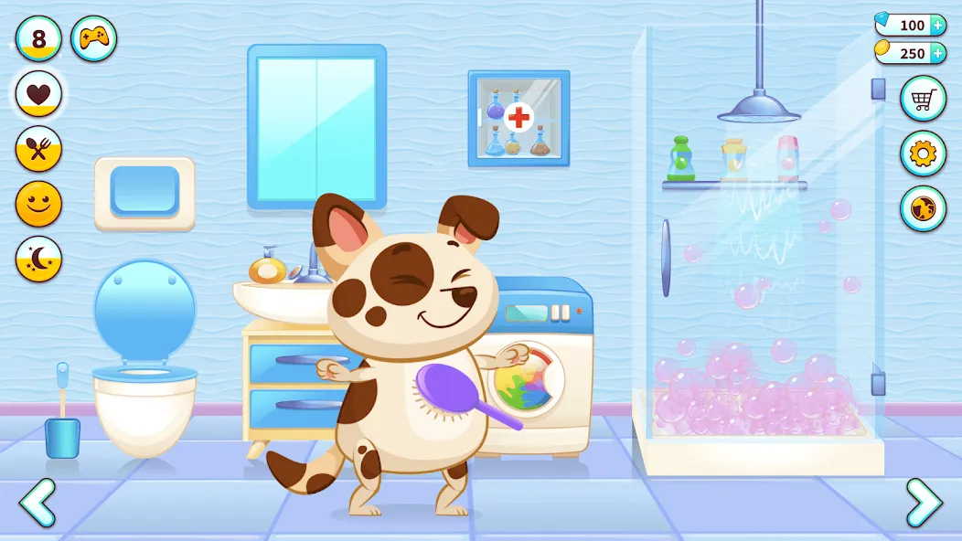 Скачать взломанную Duddu — My Virtual Pet Dog  [МОД Mega Pack] — полная версия apk на Андроид screen 1