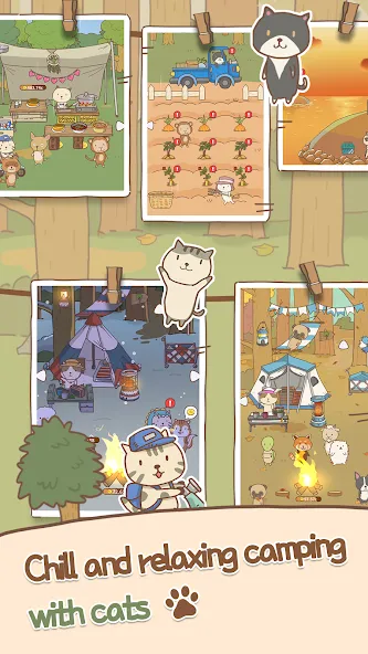 Скачать взломанную Animal Camping: Idle Camp (Анимал Кемпинг)  [МОД Unlocked] — полная версия apk на Андроид screen 1