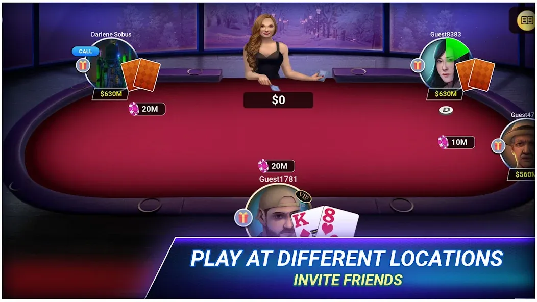 Взлом Poker Texas Holdem (Покер Техасский Холдем)  [МОД Unlimited Money] — последняя версия apk на Андроид screen 3