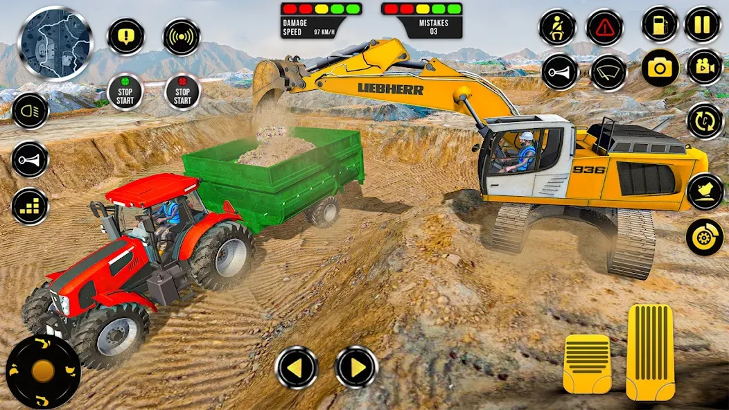 Взломанная Construction Machine Real JCB  [МОД Mega Pack] — последняя версия apk на Андроид screen 1