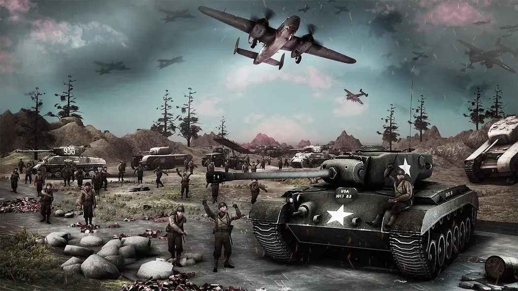 Скачать взломанную Medal of War – WW2 Games 2024  [МОД Все открыто] — полная версия apk на Андроид screen 4