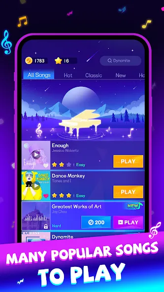 Скачать взлом Beat Piano Dance:music game (Маджик Пиано Тайлз)  [МОД Бесконечные деньги] — последняя версия apk на Андроид screen 5