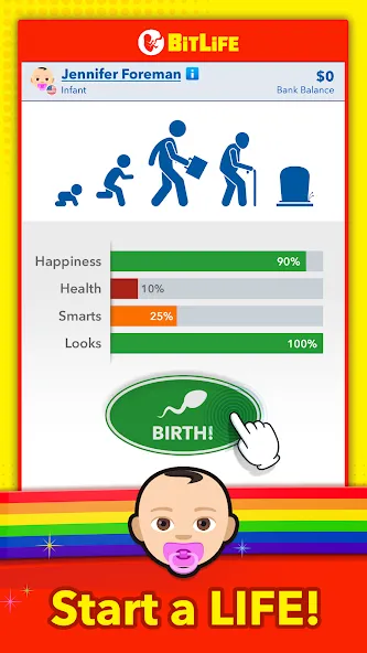 Скачать взломанную BitLife — Life Simulator (БитЛайф)  [МОД Меню] — стабильная версия apk на Андроид screen 1