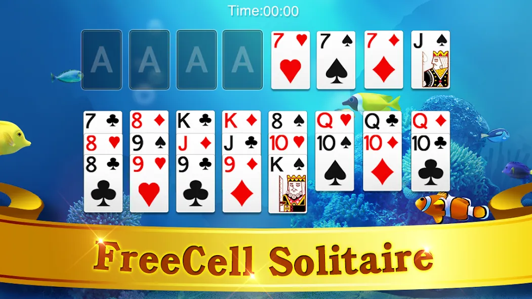 Взломанная FreeCell Solitaire  [МОД Много монет] — стабильная версия apk на Андроид screen 5