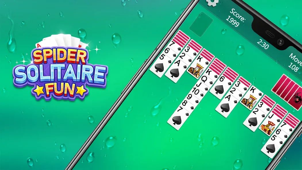 Скачать взлом Spider Solitaire Fun (Спайдер Солитер Фан)  [МОД Бесконечные монеты] — последняя версия apk на Андроид screen 3