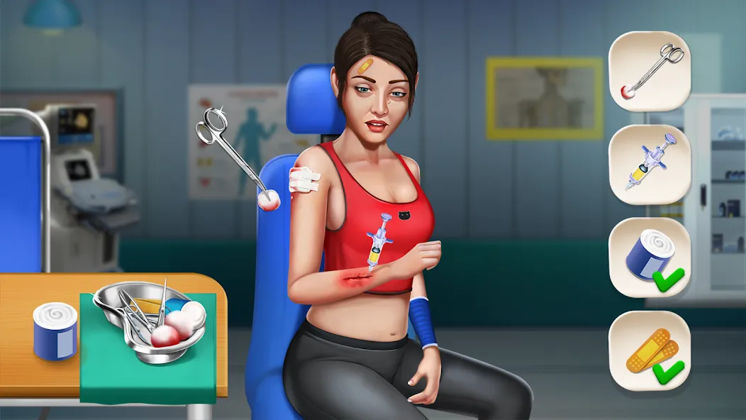 Взлом Doctor Hospital Games Offline  [МОД Все открыто] — последняя версия apk на Андроид screen 3