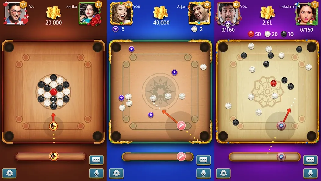 Взлом Carrom Meta-Board Disc Game (Карром Мета)  [МОД Mega Pack] — полная версия apk на Андроид screen 1