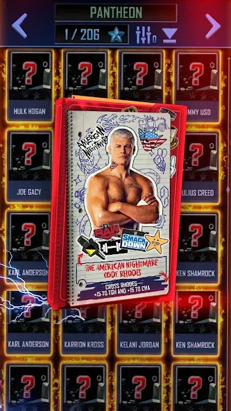 Скачать взлом WWE SuperCard — Battle Cards (ВВЕ СуперКард)  [МОД Меню] — стабильная версия apk на Андроид screen 3