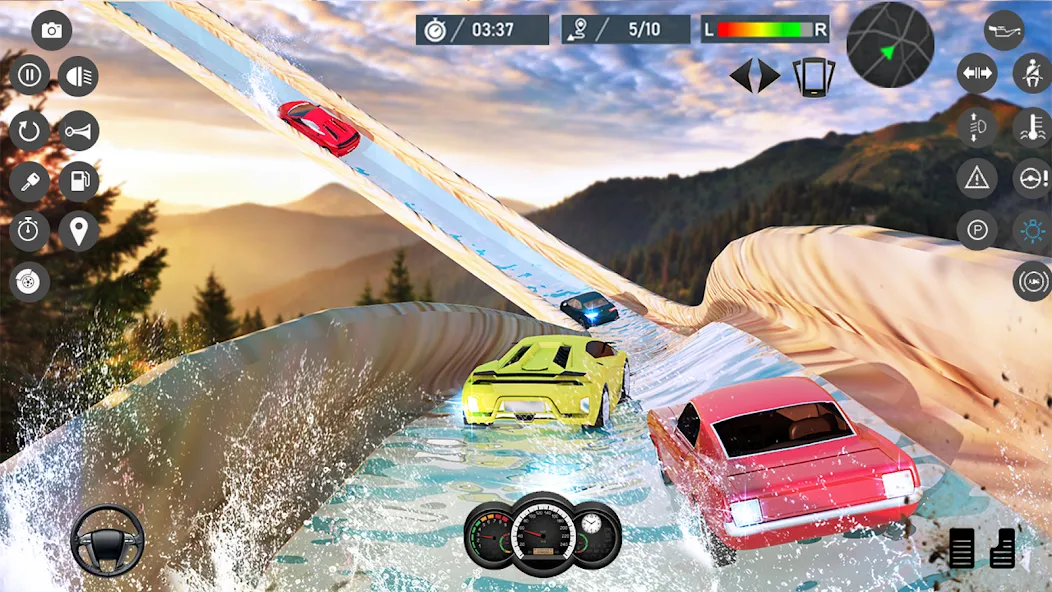 Скачать взлом Water Slide Car Race games (Ватер Слайд Кар Рейс игры)  [МОД Menu] — последняя версия apk на Андроид screen 4