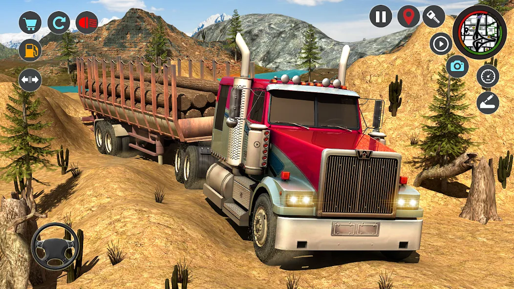 Скачать взломанную Transport Simulator Truck Game  [МОД Mega Pack] — последняя версия apk на Андроид screen 1