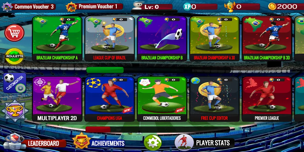 Скачать взломанную Button Football  [МОД Все открыто] — стабильная версия apk на Андроид screen 1
