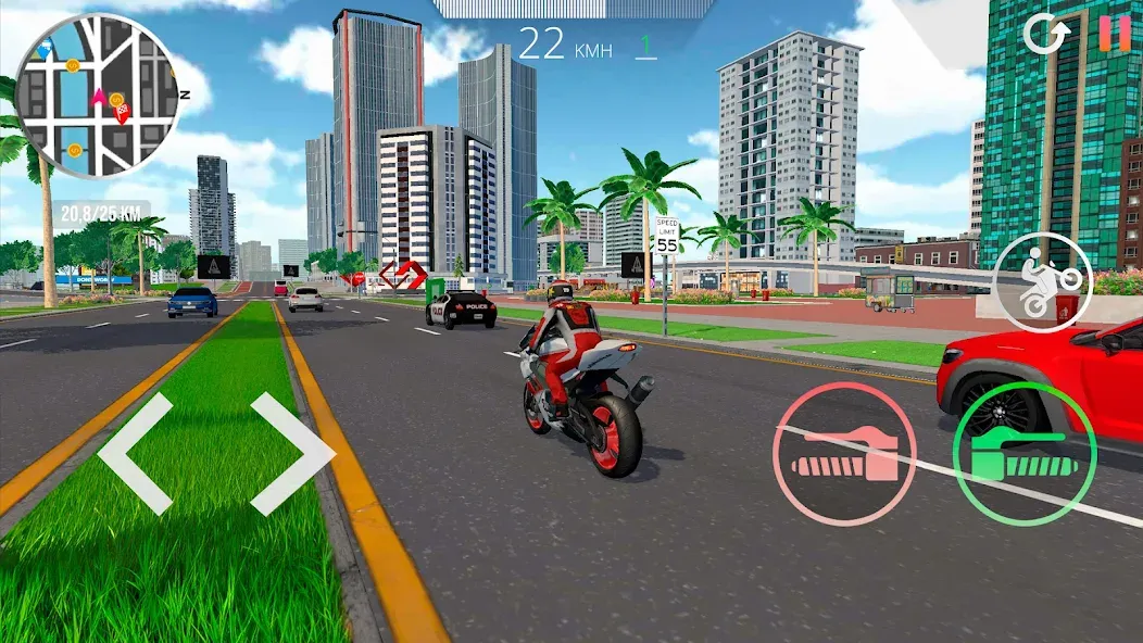 Скачать взлом Motorcycle Real Simulator (Мотоцикл Реальный Симулятор)  [МОД Mega Pack] — последняя версия apk на Андроид screen 4