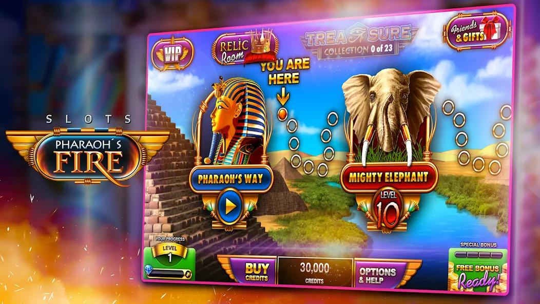 Взломанная Slots — Pharaoh's Fire (Слоты)  [МОД Все открыто] — последняя версия apk на Андроид screen 1