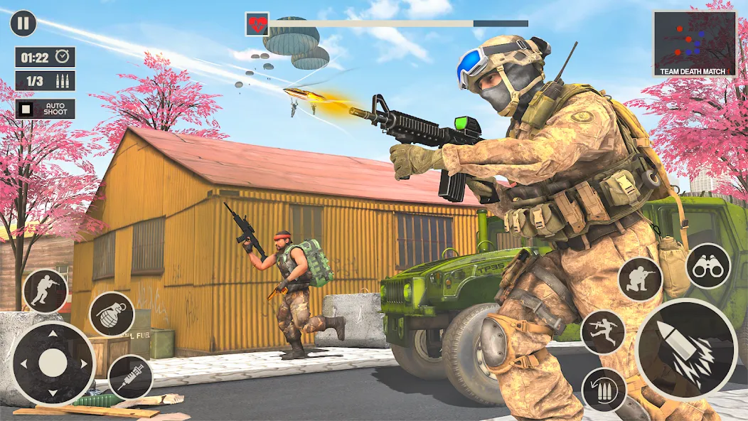 Взлом Offline War Shooting Games 3D  [МОД Все открыто] — последняя версия apk на Андроид screen 1