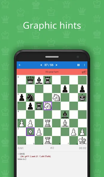 Взломанная Mate in 2 (Chess Puzzles)  [МОД Unlimited Money] — полная версия apk на Андроид screen 2