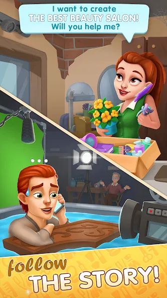 Взлом Beauty Tycoon: Hair Salon Game (Бьюти Тайкун)  [МОД Много монет] — полная версия apk на Андроид screen 1