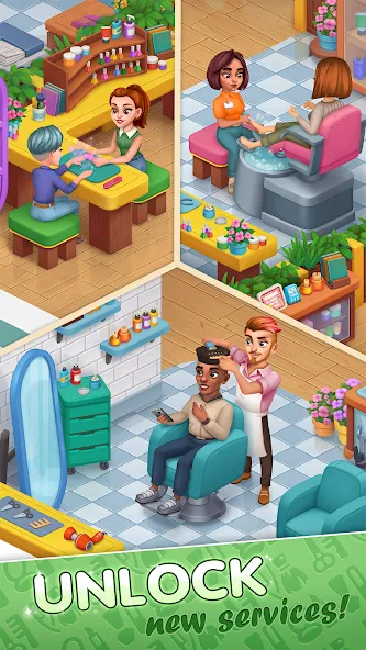 Взлом Beauty Tycoon: Hair Salon Game (Бьюти Тайкун)  [МОД Много монет] — полная версия apk на Андроид screen 3