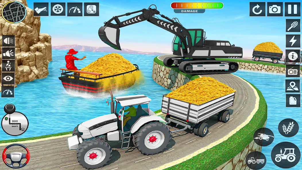 Взломанная Big Tractor Farming Simulator (Биг Трактор Фарминг Симулятор)  [МОД Бесконечные деньги] — стабильная версия apk на Андроид screen 2