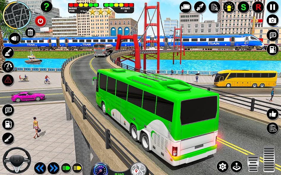 Взломанная City Bus Simulator 3D Bus Game (Симулятор городского автобуса 3D  игра   )  [МОД Бесконечные деньги] — полная версия apk на Андроид screen 4