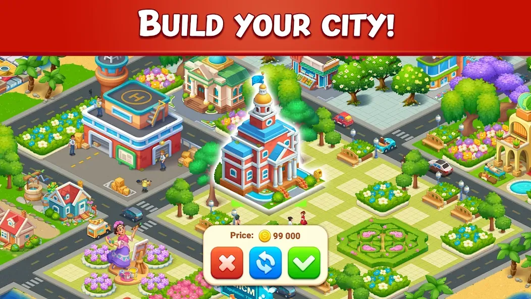 Скачать взломанную Farm City: Farming & Building (Фарм Сити)  [МОД Бесконечные монеты] — полная версия apk на Андроид screen 4