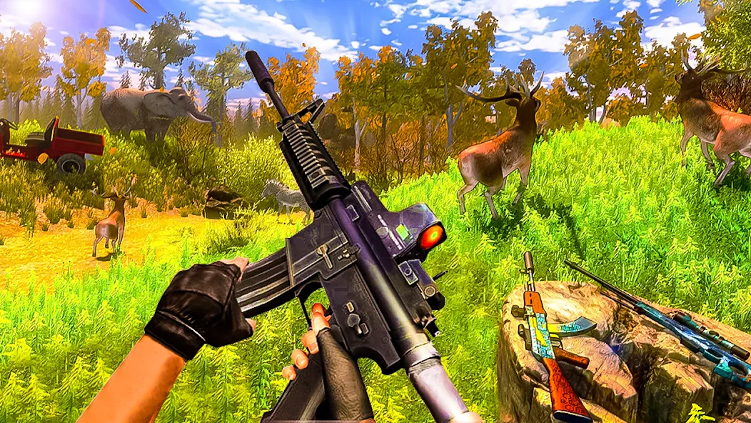 Взломанная Animal Hunting -Shooting Games (Энимал Хантинг)  [МОД Меню] — полная версия apk на Андроид screen 2