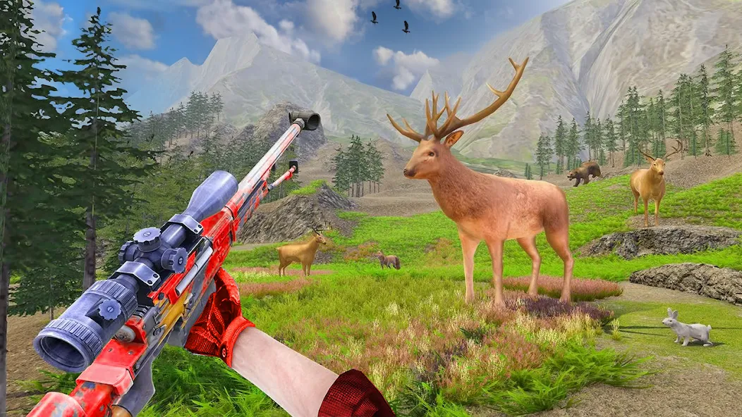 Взломанная Animal Hunting -Shooting Games (Энимал Хантинг)  [МОД Меню] — полная версия apk на Андроид screen 3