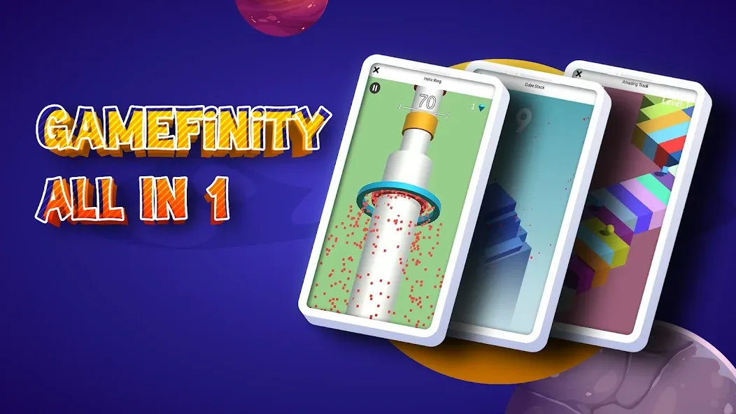 Скачать взломанную GameFinity: Arcade Mini games  [МОД Много монет] — стабильная версия apk на Андроид screen 1