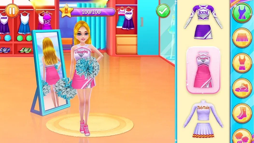 Скачать взломанную Cheerleader Champion Dance Now  [МОД Mega Pack] — полная версия apk на Андроид screen 1