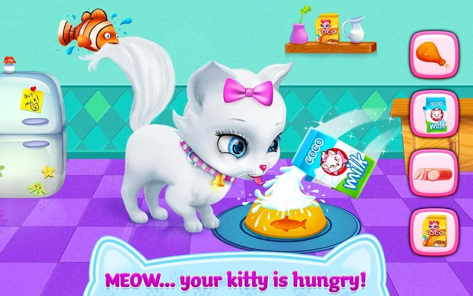 Скачать взломанную Kitty Love — My Fluffy Pet  [МОД Бесконечные деньги] — полная версия apk на Андроид screen 3