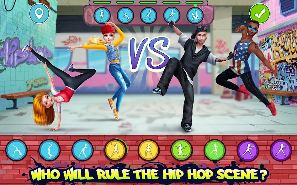 Скачать взломанную Hip Hop Battle — Girls vs Boys  [МОД Unlimited Money] — стабильная версия apk на Андроид screen 1