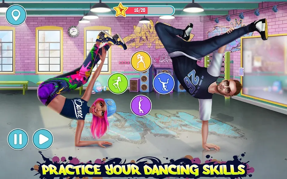 Скачать взломанную Hip Hop Battle — Girls vs Boys  [МОД Unlimited Money] — стабильная версия apk на Андроид screen 3