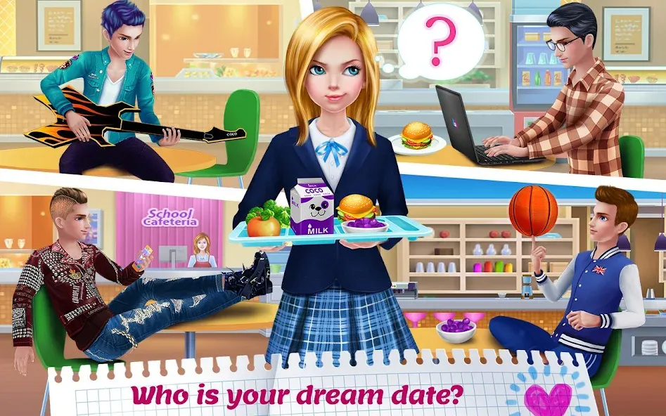 Взломанная High School Crush — Love Story  [МОД Меню] — стабильная версия apk на Андроид screen 2