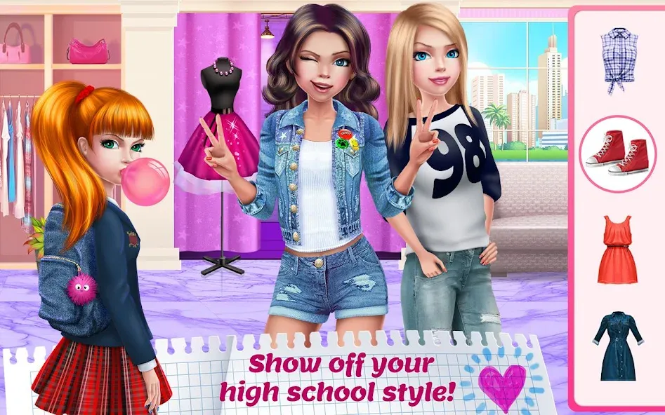 Взломанная High School Crush — Love Story  [МОД Меню] — стабильная версия apk на Андроид screen 3