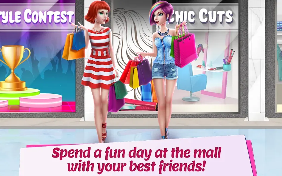 Взломанная Shopping Mall Girl: Chic Game  [МОД Много монет] — последняя версия apk на Андроид screen 2